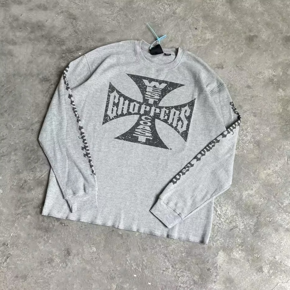West Coast Choppers Gray Long Sleeve Shirt
